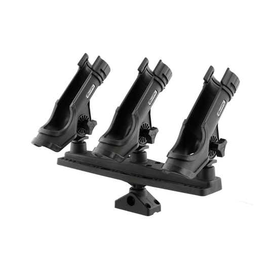 256 Triple Rod Holder W/ 3 Rod Holders Post Bracket Mount boatyardmalaysia