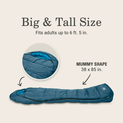 Tidelands™ 30° Big & Tall Mummy Sleeping Bag