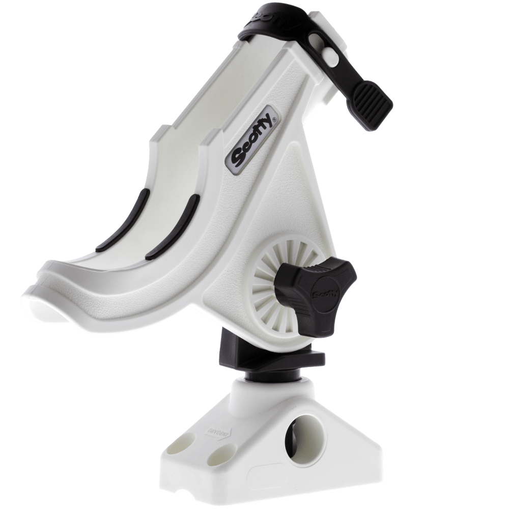 280-WH Baitcaster/Spinning Rod Holder White W/ 241 Mount boatyardmalaysia