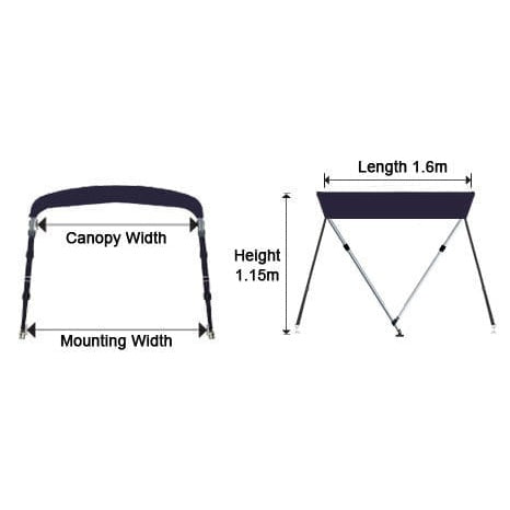 Oceansouth 2 Bow Bimini Top - Boatyard Malaysia