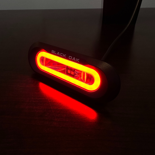 Black Oak Low Pro Flush Black Housing Red Led boatyardmalaysia