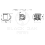 Black Oak 2" Flush Marine Diffused Pod 10W Cree White boatyardmalaysia