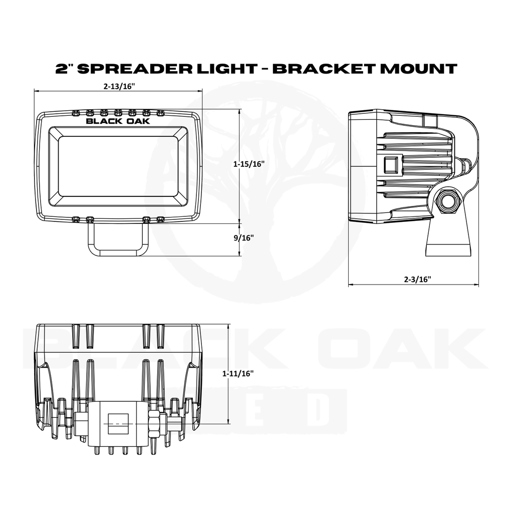 Black Oak 2" Marine Spreader Light Scene White boatyardmalaysia