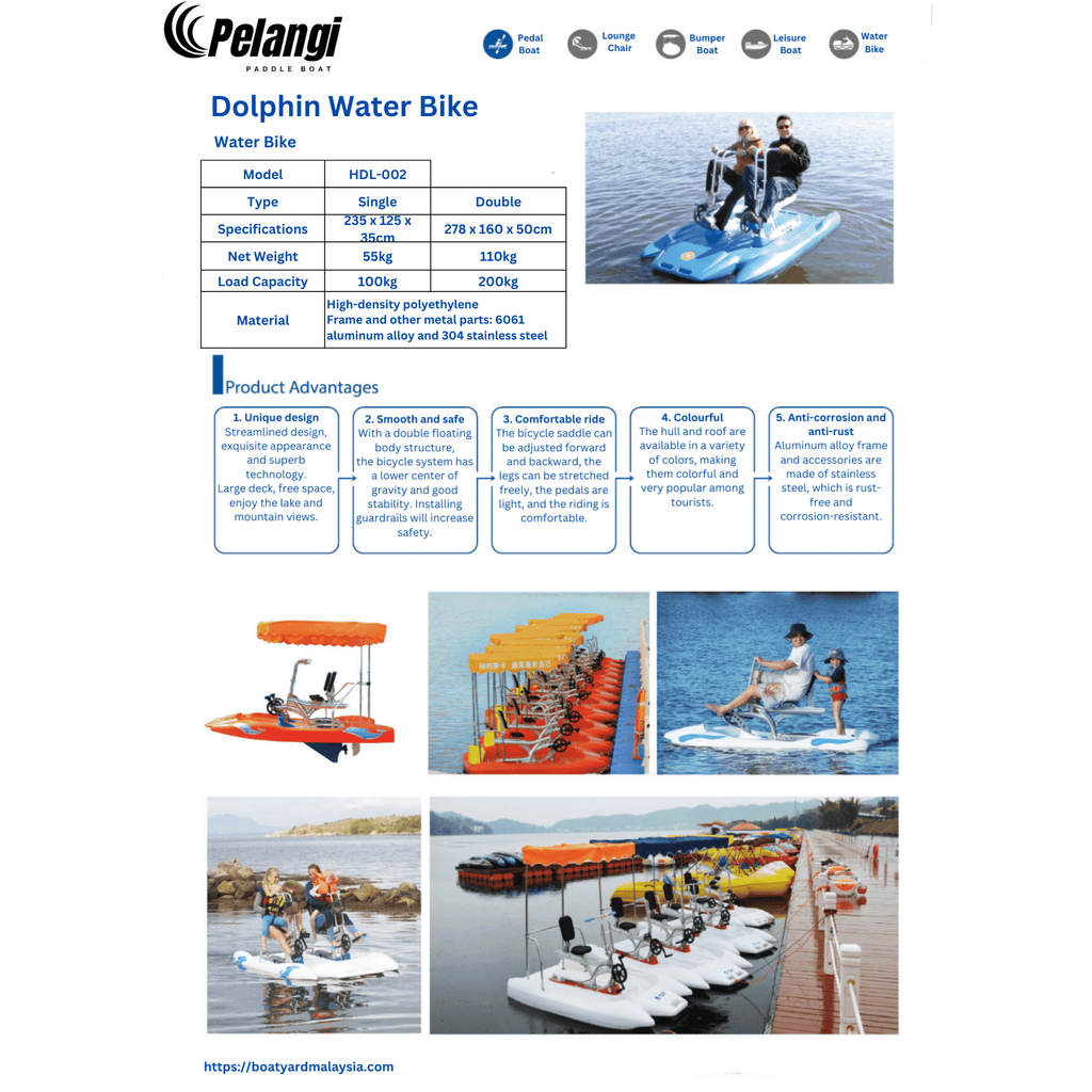 Pelangi Dolphin Water Bike - Boatyard Malaysia