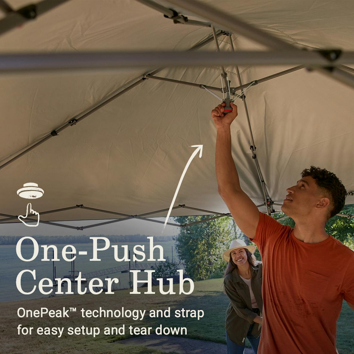 Coleman 10 ft. x ft. 10 Black Oasis Lite Canopy OnePeak with Sun wall - Boatyard Malaysia