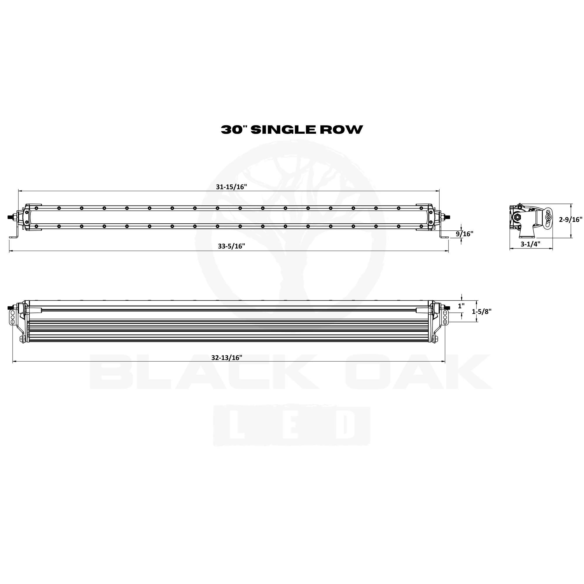 Black Oak 30" Yellow Lens Single Row Combo Optics Pro boatyardmalaysia