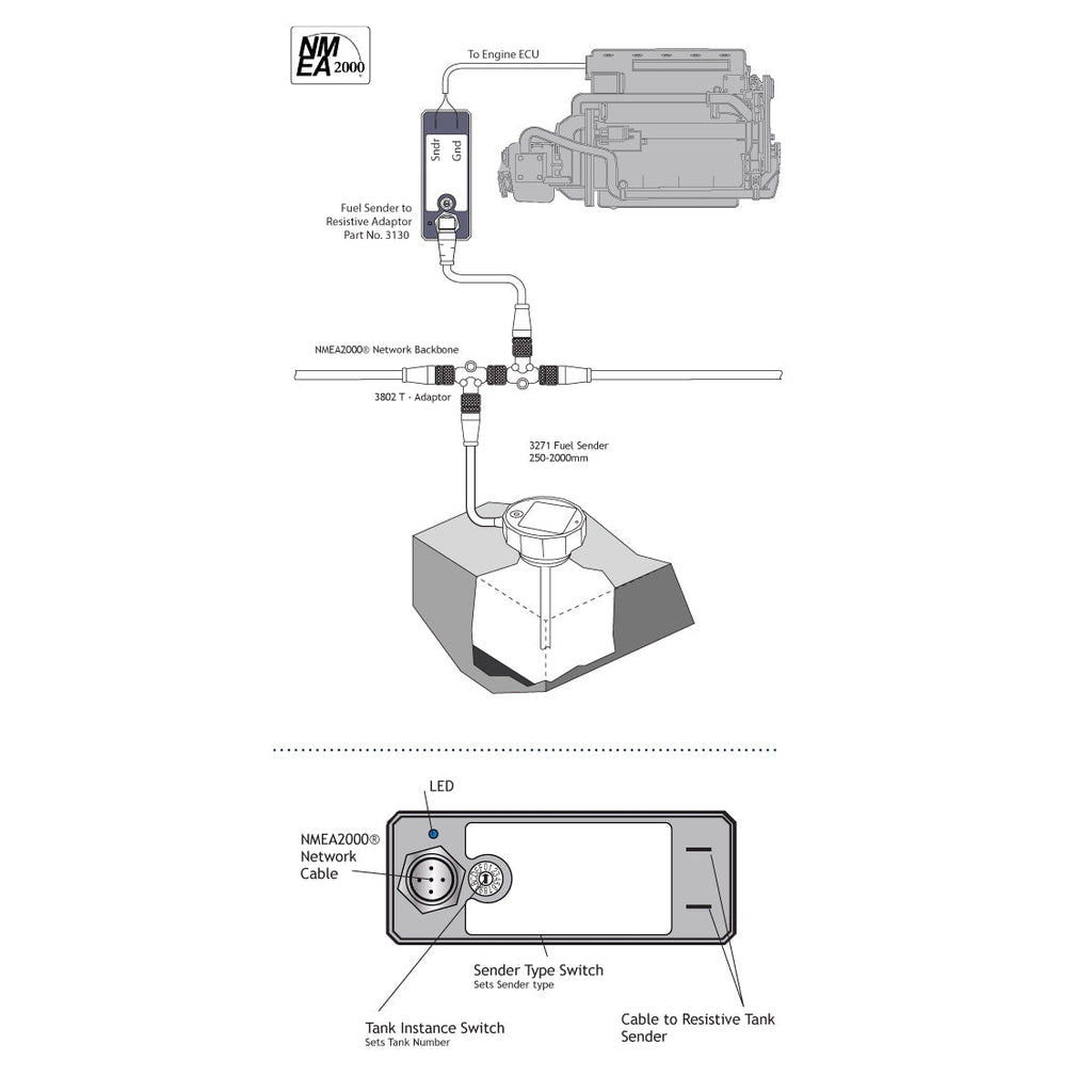 Oceanic System Fuel Sender To Resistive Output Adaptor - Boatyard Malaysia