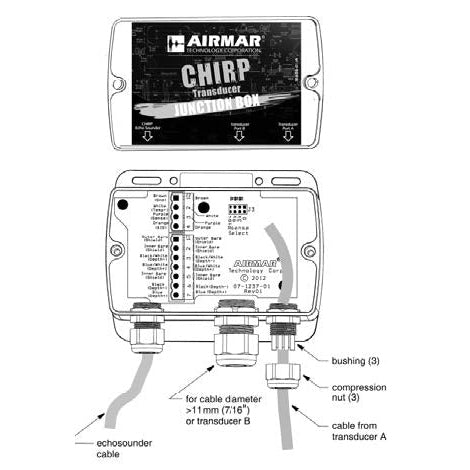 Airmar Technology 33-969-01 CHIRP Transducer Junction Box for Raymarine CHIRP Sounders - Boatyard Malaysia