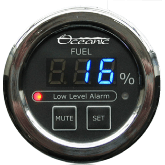Oceanic System Panel Gauge Fuel Level 2" Black Face - Boatyard Malaysia