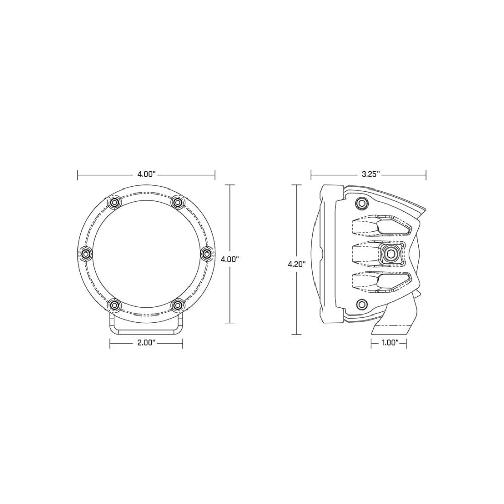 RIGID 360 Series 4" OffRoad Lamp Diffused Beam RGBW boatyardmalaysia