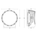 RIGID 360 Series 9" OffRoad Spot Beam Amber Lens Single boatyardmalaysia