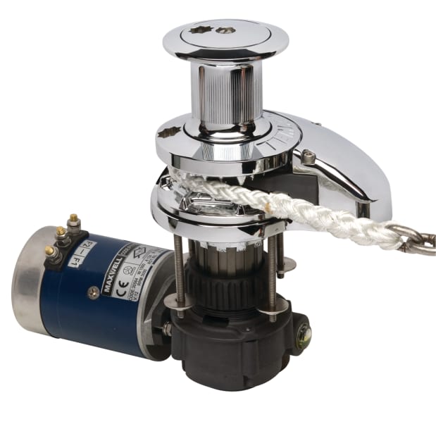 Maxwell 12V RC10-10 Capstan Windlass - 3/8" HT or BBB Chain, 5/8" 3-Strand Rope, 1870 lb Max Pull for Boats ∼30 ft - 52 ft - Boatyard Malaysia