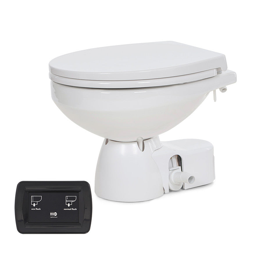 Jabsco Quiet Flush E2 Fresh Water Toilet Regular Bowl - 12v – Soft Close Lid - Boatyard Malaysia