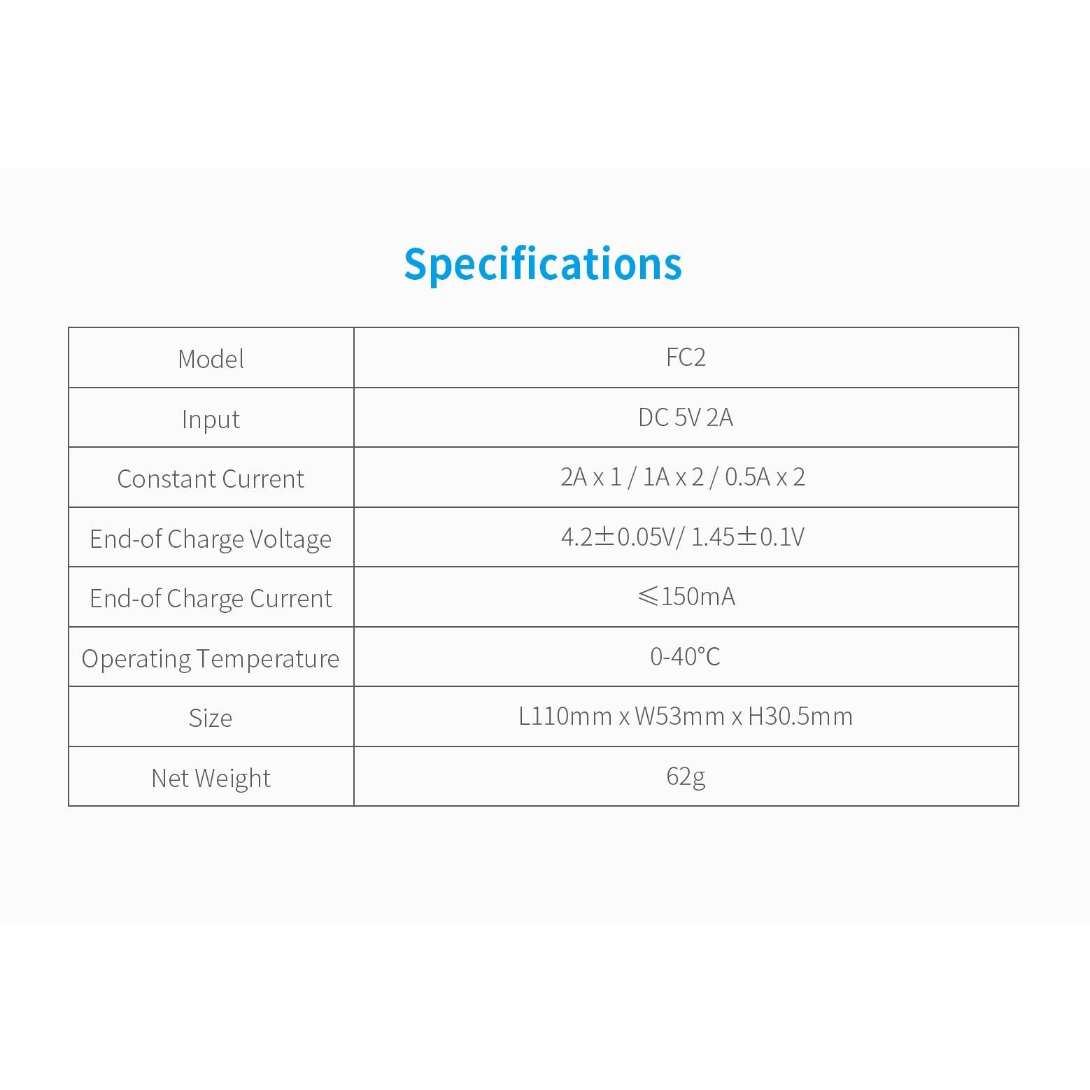 XTAR FC2 LI-ION/NI-MH MICRO USB CHARGER boatyardmalaysia