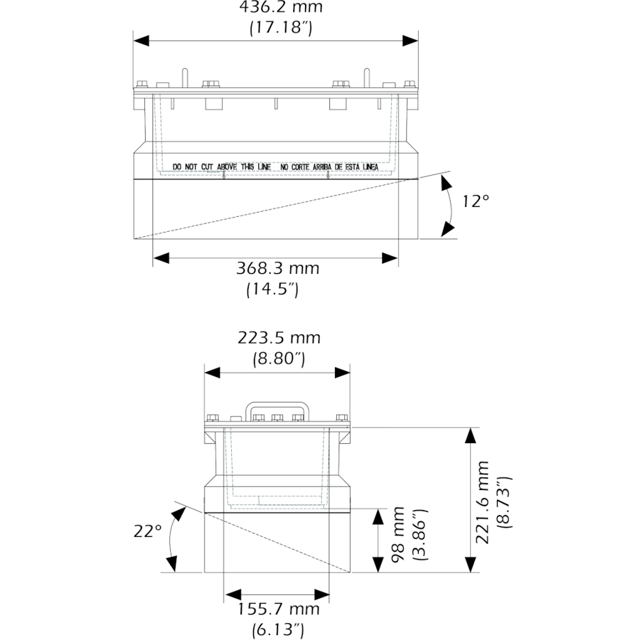 R111-LH Chirp In-Hull Transducer - Bare Wire boatyardmalaysia