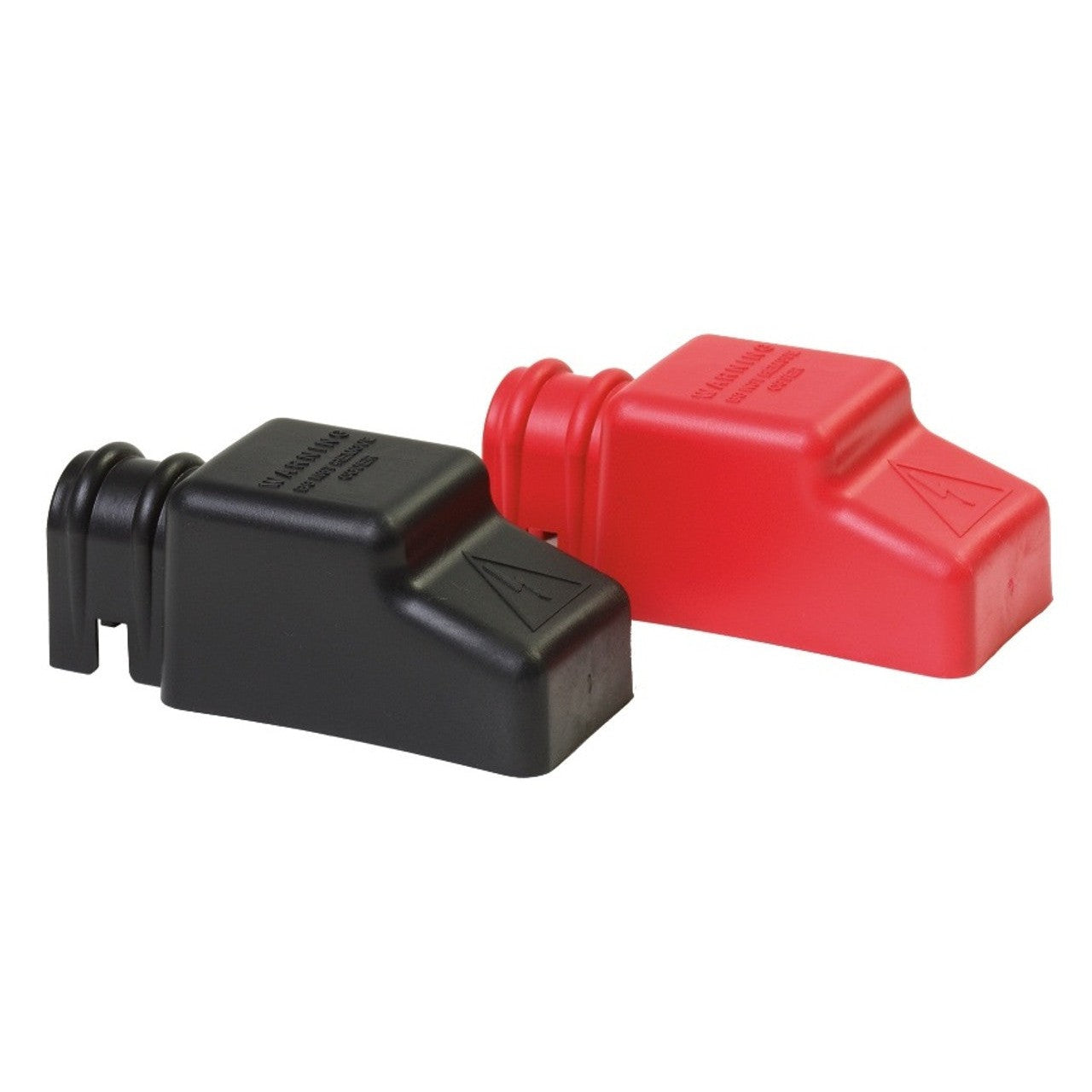 Blue Sea System 4018 SQUARE CABLECAP INSULATORS PAIR RED/BLACK - Boatyard Malaysia