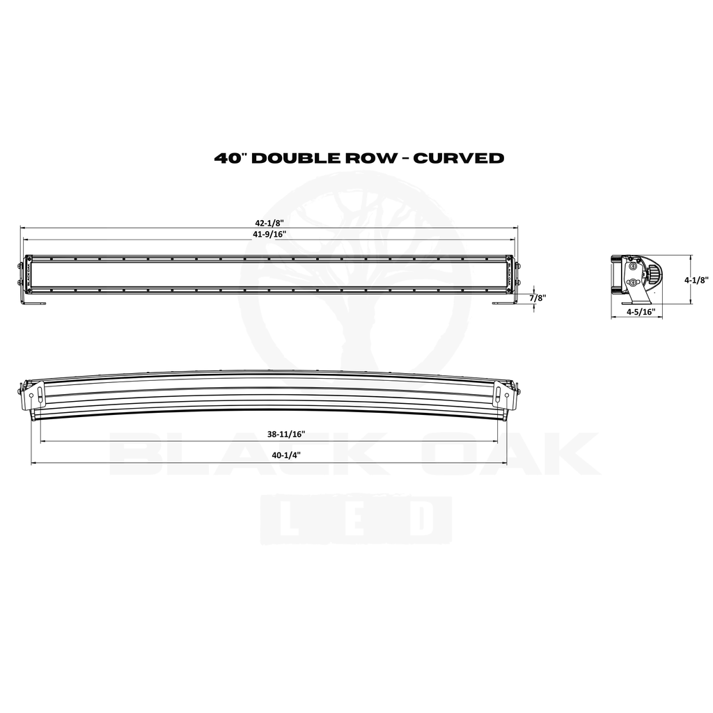 Black Oak 40" Curved Double Row 5W Combo White boatyardmalaysia