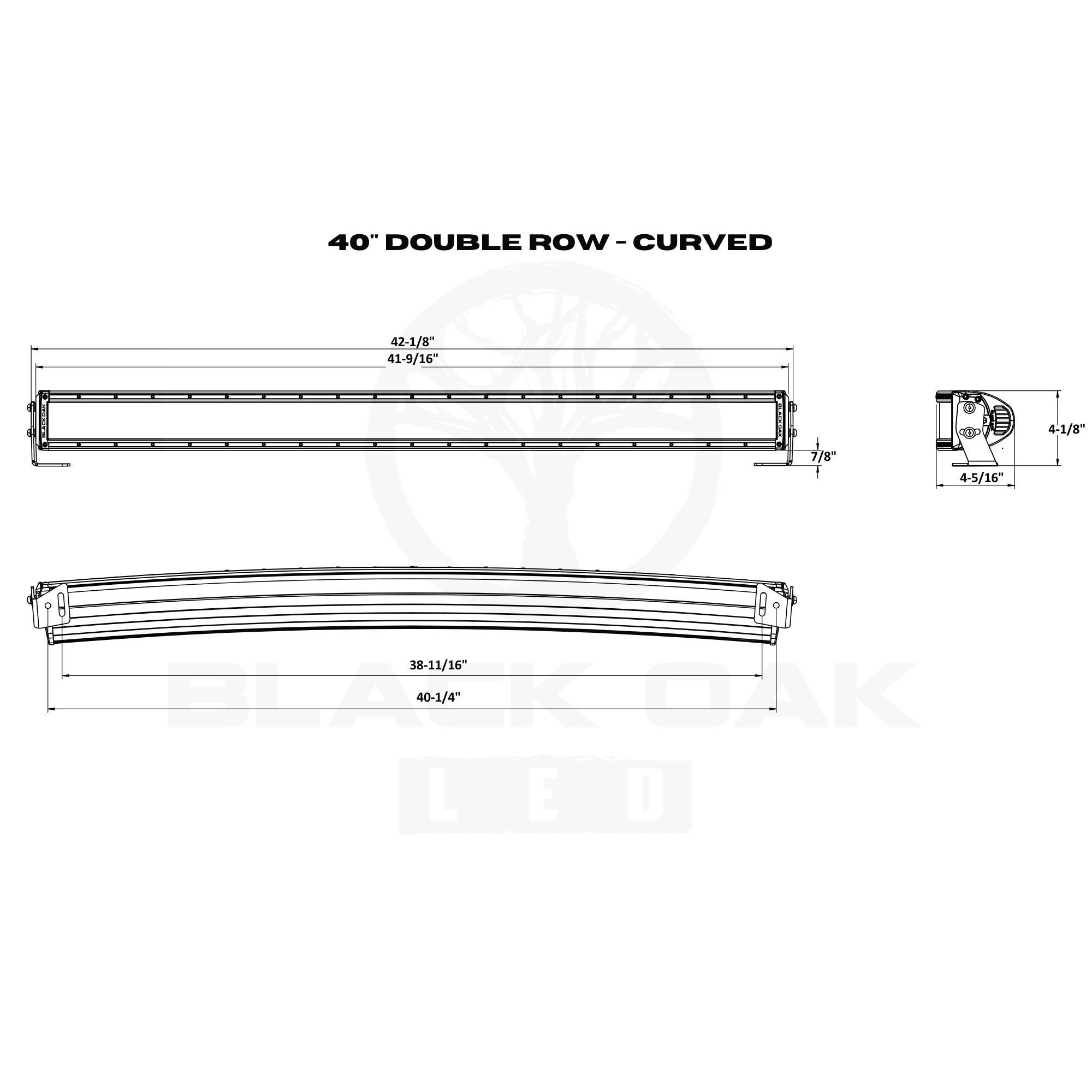 Black Oak 40" Curved Double Row 5W Combo White boatyardmalaysia