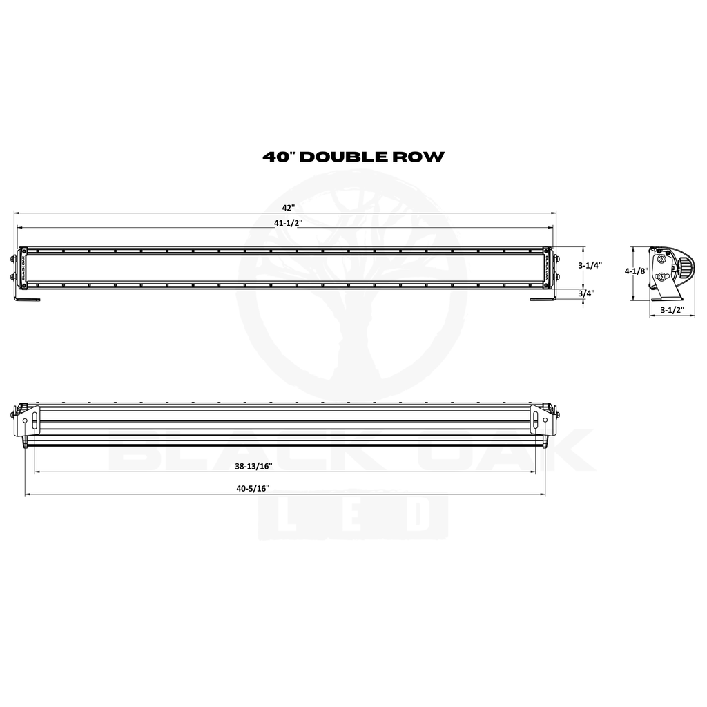 Black Oak 40" Double Row 5W Combo Black boatyardmalaysia
