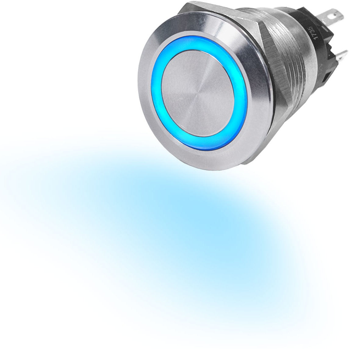 Blue Sea System 4161 SS PUSH BUTTON SWITCH 10A OFF- ON BLUE - Boatyard Malaysia