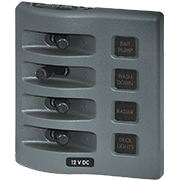 Blue Sea System 4305 WEATHERDECK PANEL 4 POSITION NO CIRCUIT - Boatyard Malaysia