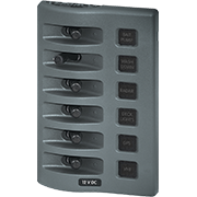 Blue Sea System 4307 WEATHERDECK PANEL 6 POSITION NO CIRCUIT - Boatyard Malaysia