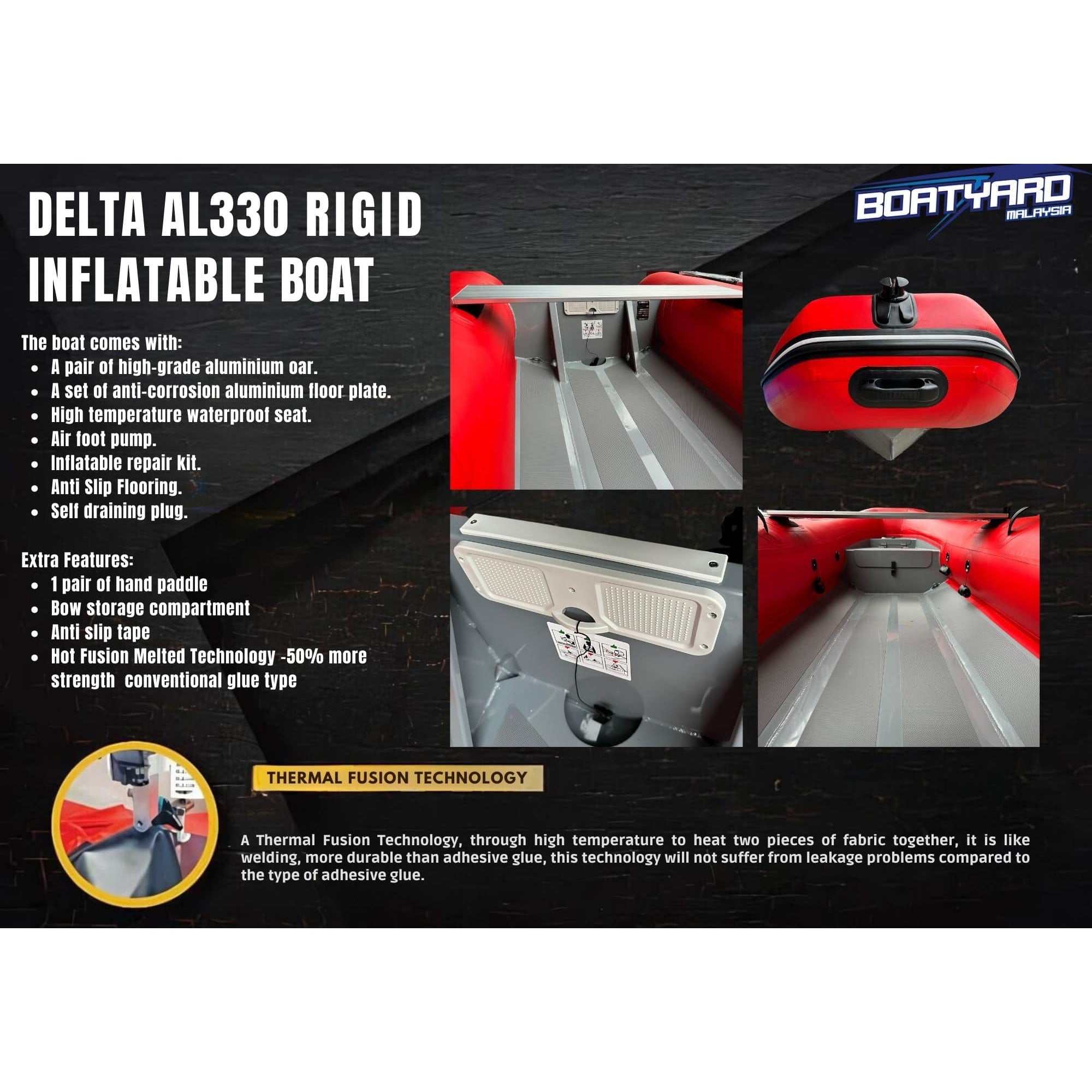 Delta AL330 Rigid Inflatable Boat - Boatyard Malaysia