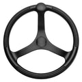 SCHMITT MARINE Primus Wheel 13.5" Black 3/4" Tapered Shaft w/Knob Finger Grips - Black Powder Coat - Boatyard Malaysia