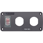 Blue Sea System 4364 ACCESSORY PANEL 15A BREAKER & 2 BLANK - Boatyard Malaysia