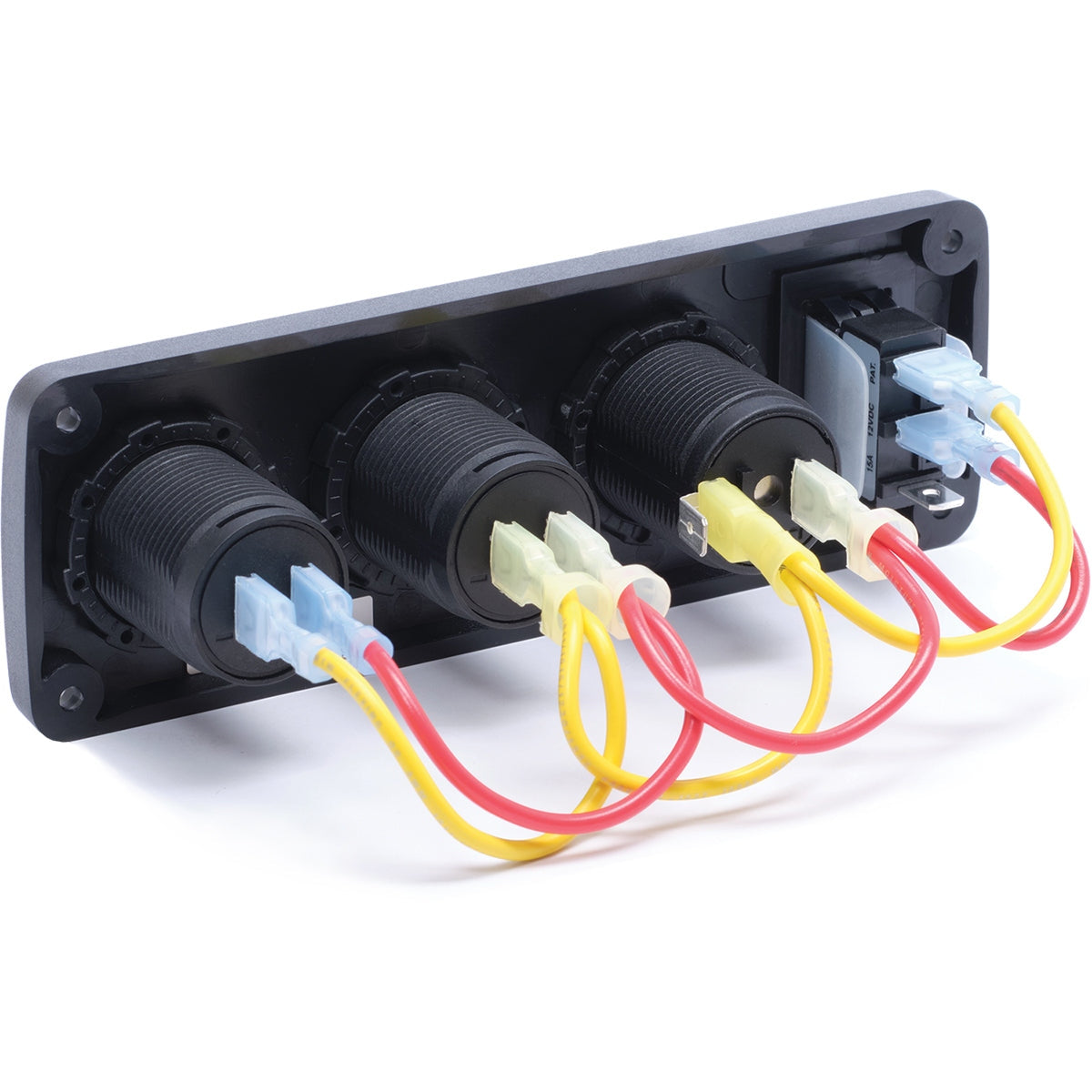 Blue Sea System 4365 ACCESSORY PANEL 12V SOCKET & 2X DUAL USB - Boatyard Malaysia