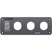 Blue Sea System 4367 ACCESSORY PANEL 3 SOCKET BLANK - Boatyard Malaysia