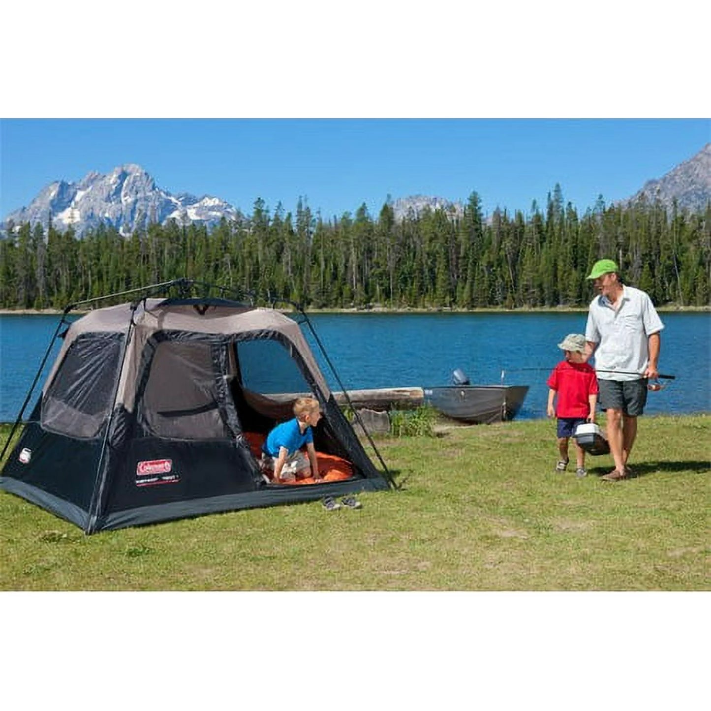 4-Person Cabin Camping Tent with Instant Setup