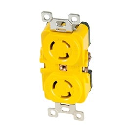 Marinco Locking Receptacle 15A 125 Yellow - Boatyard Malaysia