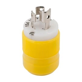 Locking Plug 15A 125V Yellow boatyardmalaysia