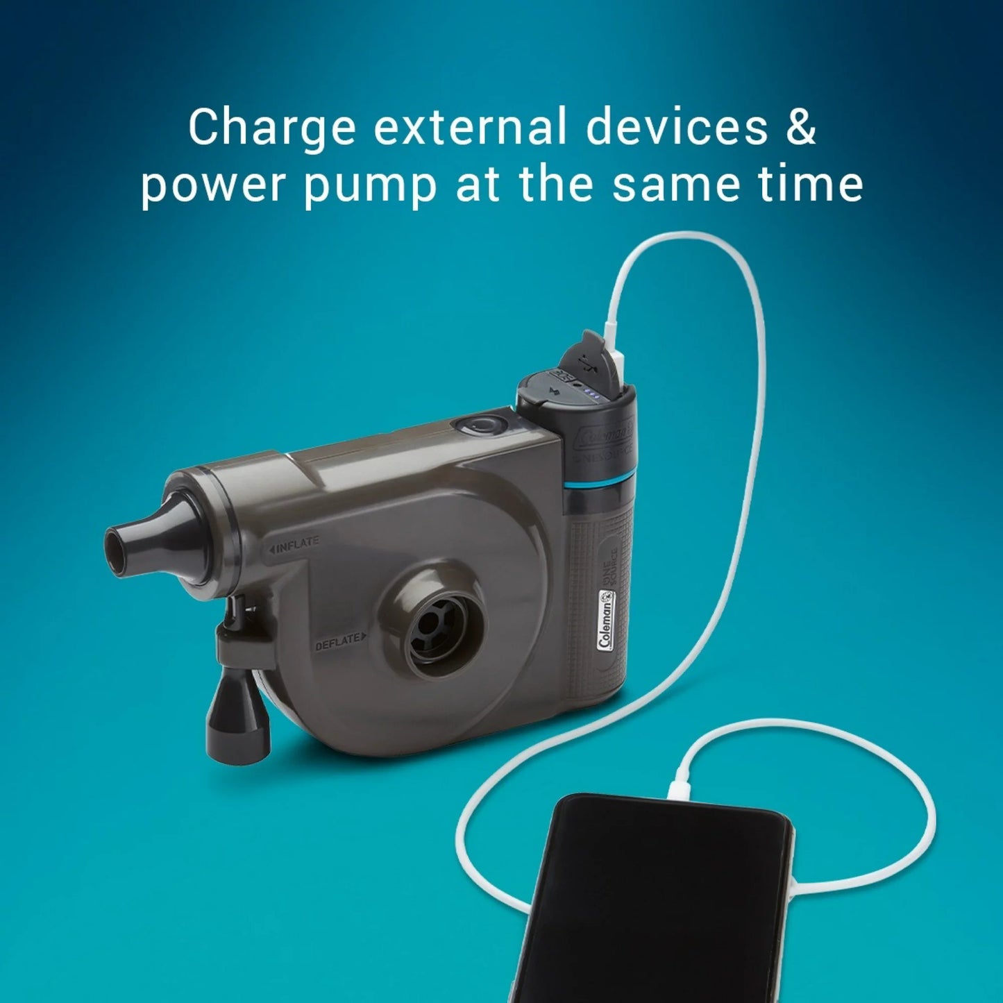 OneSource Air Bed Pump & Rechargeable Battery