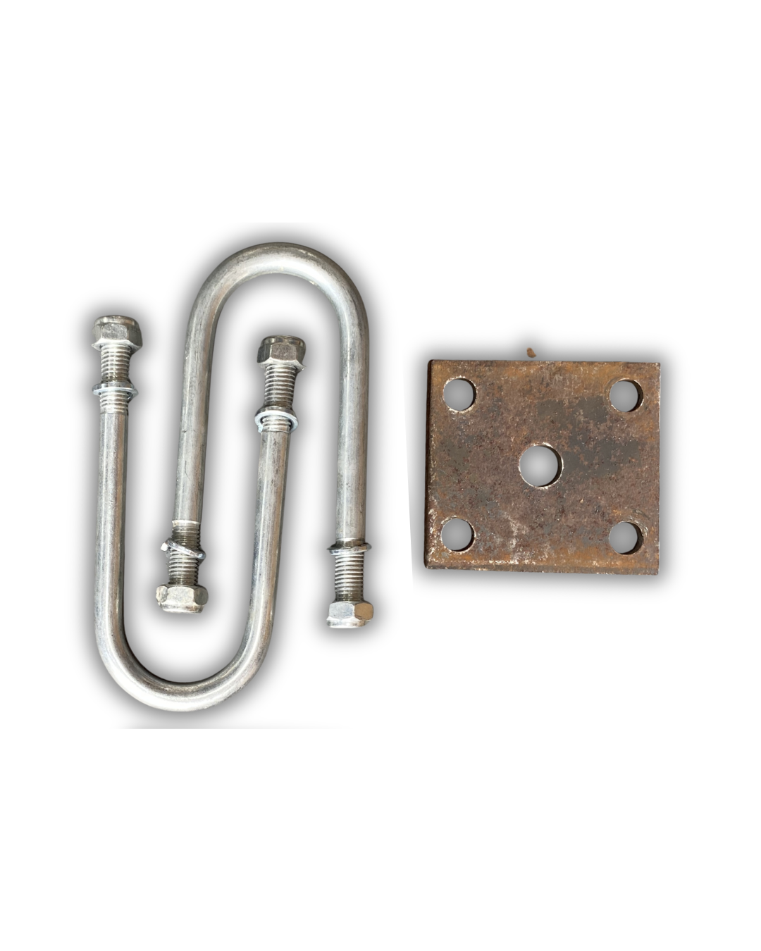 U-Bolt 14mm with Square plate 120mm x 100mm x 8mm (Standard)