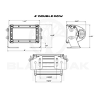 Black Oak 4" Double Row 5W Flood or Spot Black boatyardmalaysia