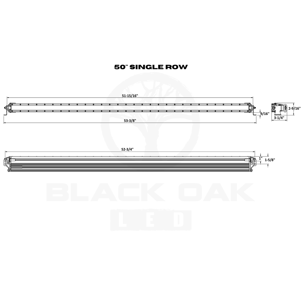 Black Oak 50" Single Row 5W Combo White boatyardmalaysia
