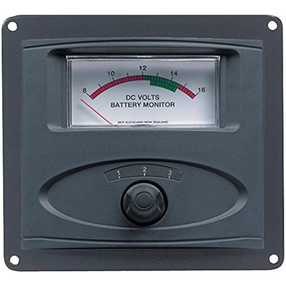 BEP 3 Input Panel Mounted 12V Analog Battery Condition Meter boatyardmalaysia