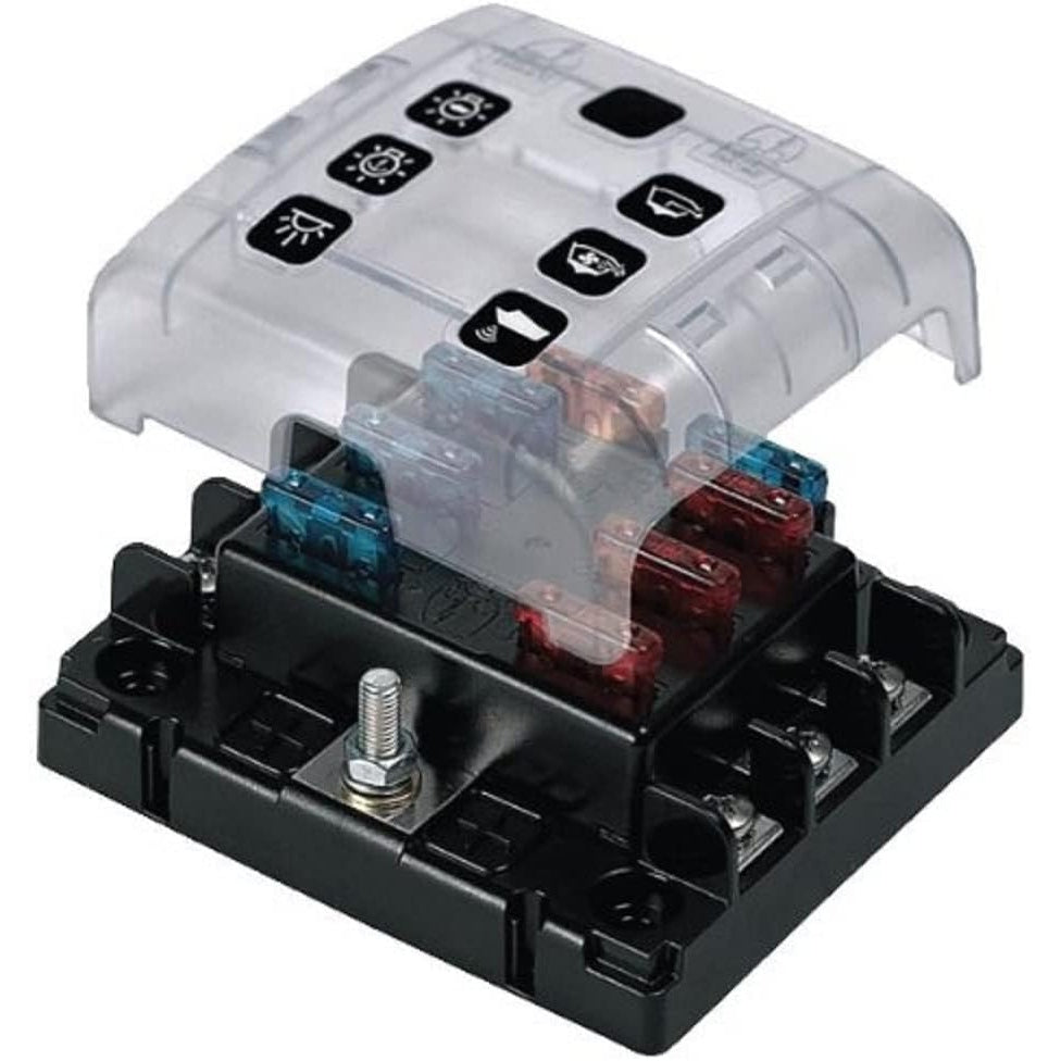 ATC Six Way Fuse Holder Quick Connect with Cover and Link boatyardmalaysia