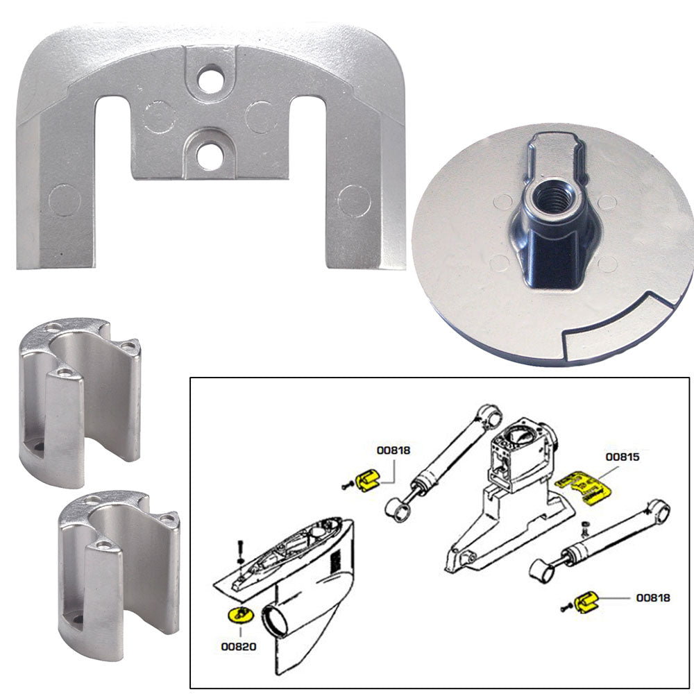 Anode Kit Merc Bravo 2 3 Up To 2003 W/ Hardware boatyardmalaysia