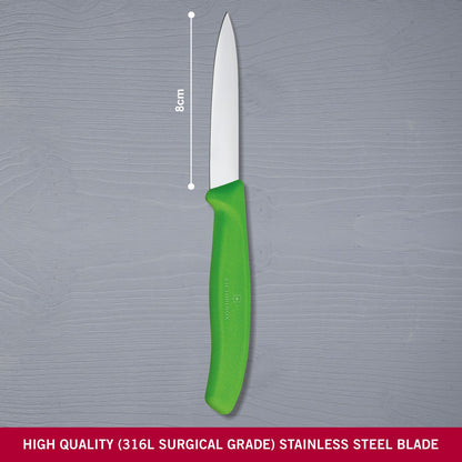 Swiss Classic Paring Knife Green 8cm boatyardmalaysia