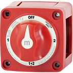 Blue Sea System 6007 BATTERY SWTICH MINI FOUR POSITION RED - Boatyard Malaysia