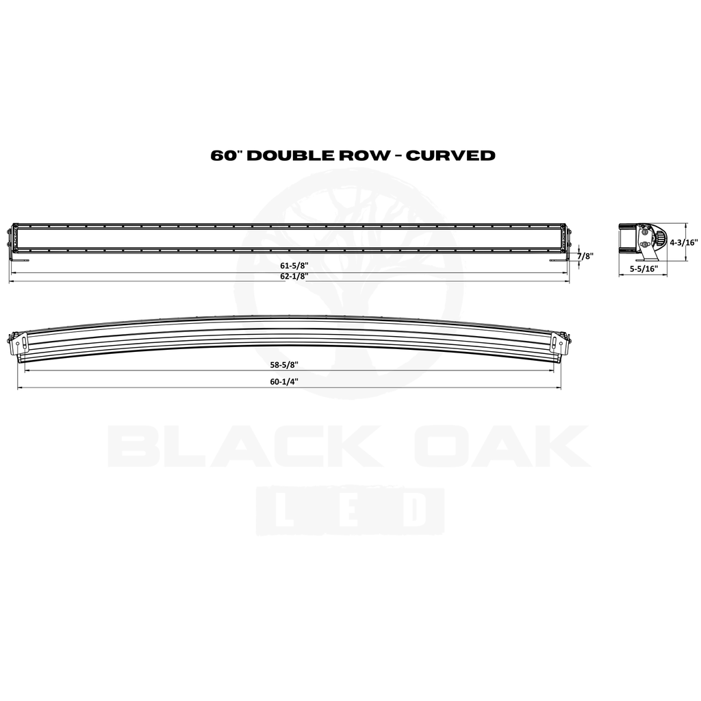 Black Oak 60" Double Row Marine 5W Combo White boatyardmalaysia