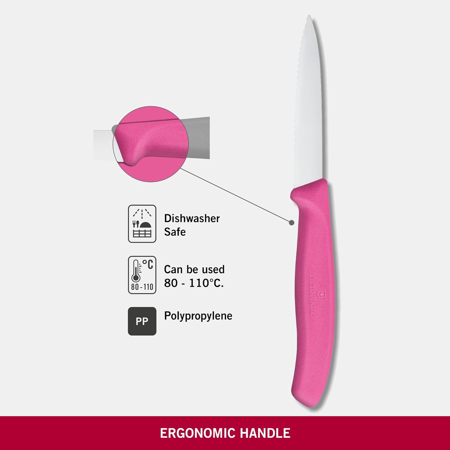 Swiss Classic Wavy Paring Knife Pink 8cm boatyardmalaysia