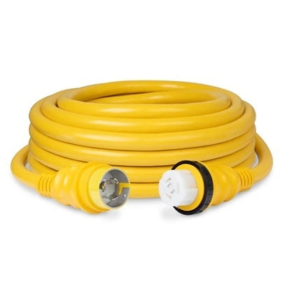 50AMP 125V Shore Power Cable 25' Yellow boatyardmalaysia