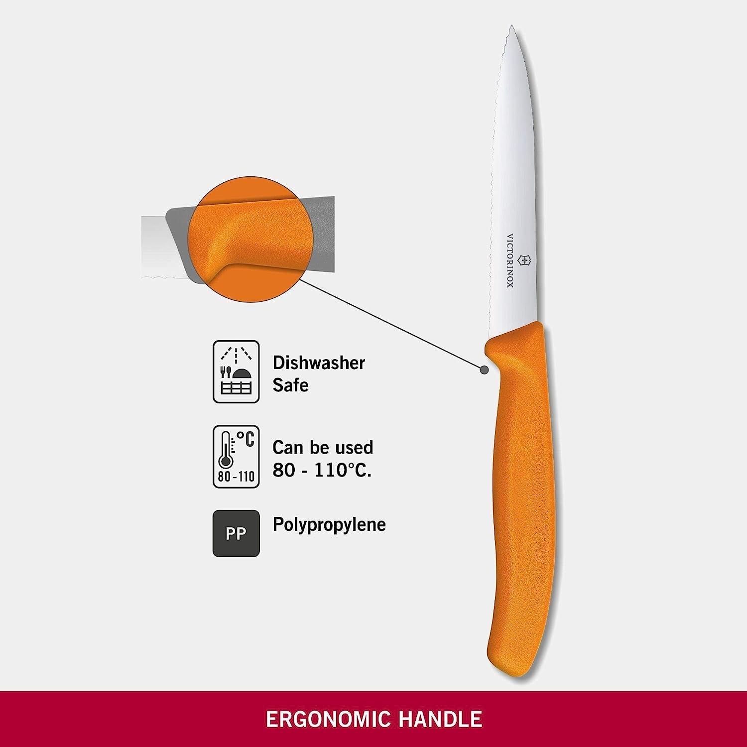 Swiss Classic Wavy Paring Knife Orange 10cm boatyardmalaysia