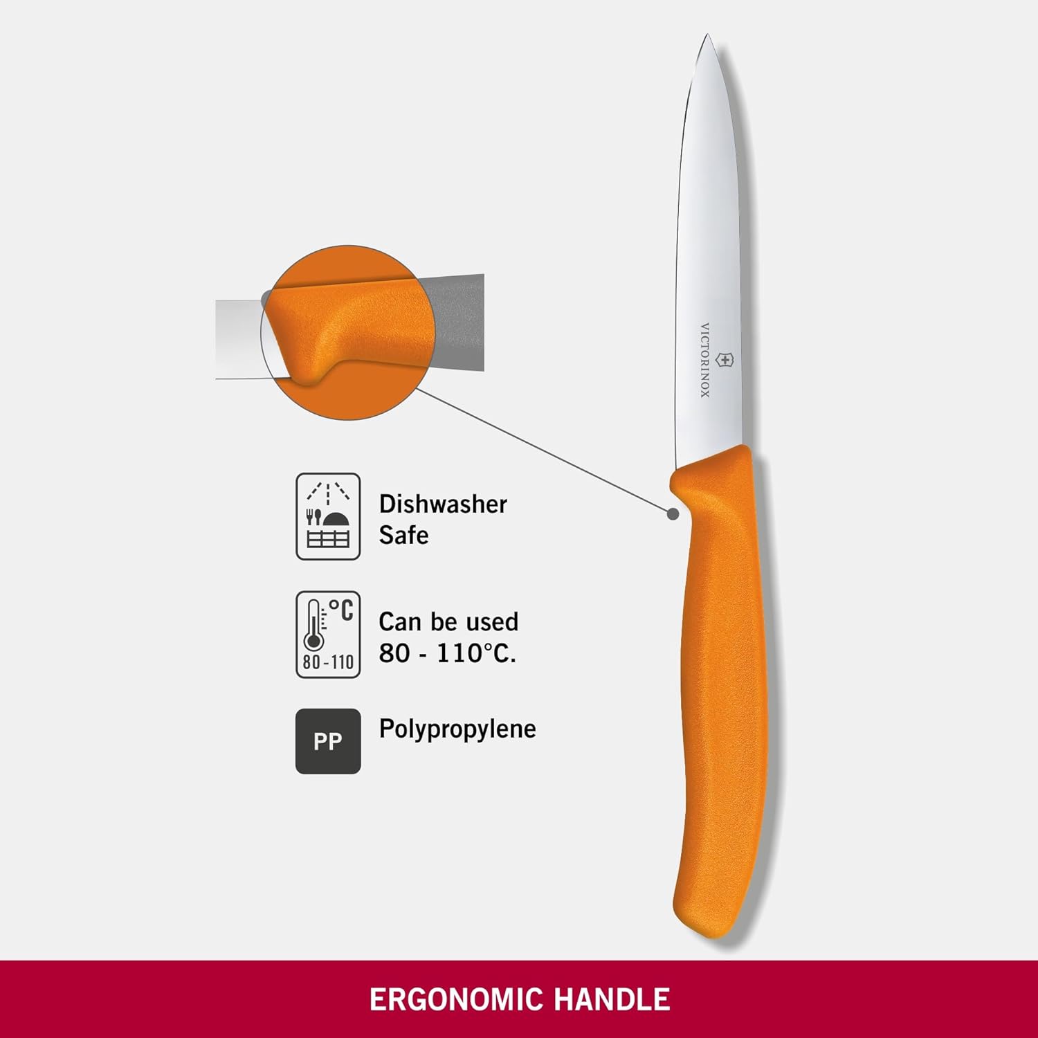 Swiss Classic Paring Knife Orange 10cm boatyardmalaysia