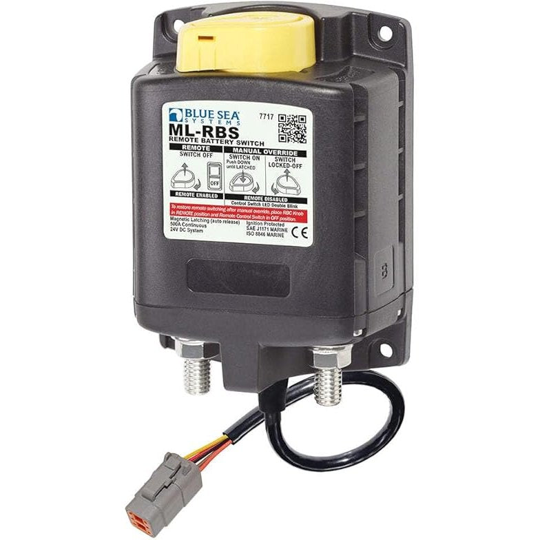 Blue Sea System 7717100 ML-RBS REMOTE BATTERY SWITCH WITH MANUAL - Boatyard Malaysia