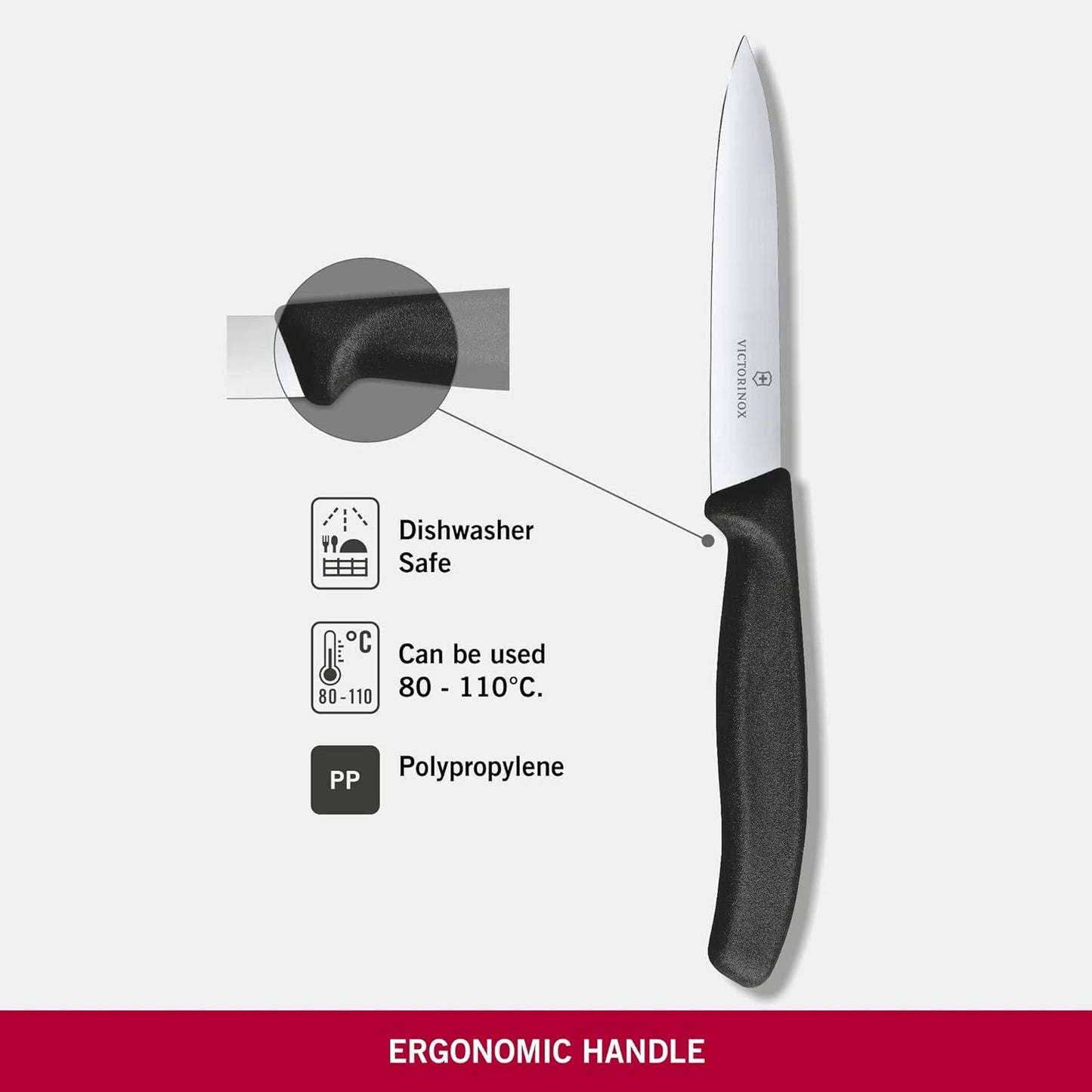 Swiss Classic Paring Knife Black 10cm boatyardmalaysia